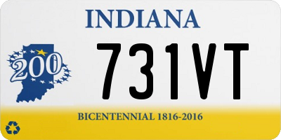 IN license plate 731VT