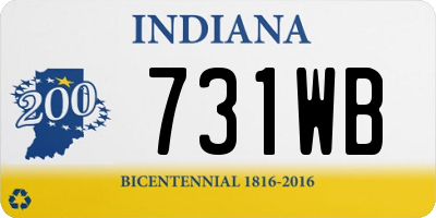 IN license plate 731WB