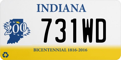 IN license plate 731WD