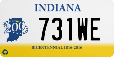 IN license plate 731WE
