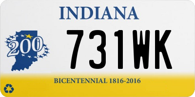 IN license plate 731WK
