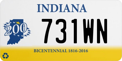 IN license plate 731WN