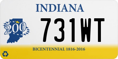 IN license plate 731WT