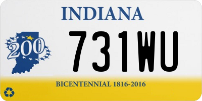 IN license plate 731WU