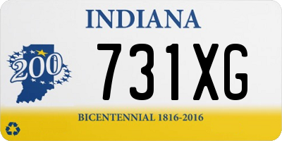 IN license plate 731XG