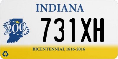 IN license plate 731XH