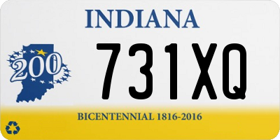 IN license plate 731XQ