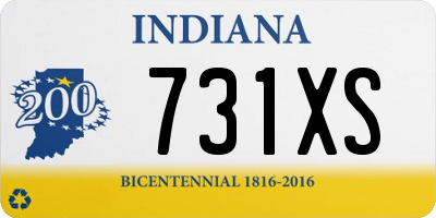 IN license plate 731XS