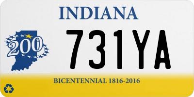 IN license plate 731YA