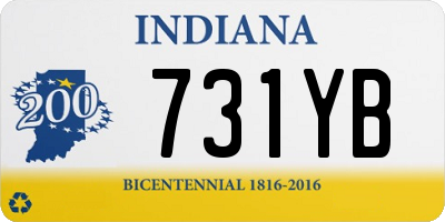 IN license plate 731YB