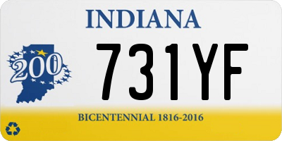 IN license plate 731YF