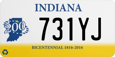 IN license plate 731YJ