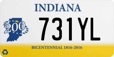 IN license plate 731YL