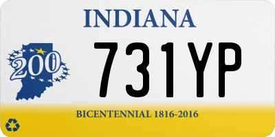 IN license plate 731YP