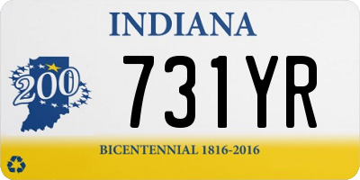 IN license plate 731YR