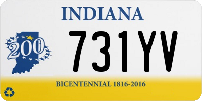 IN license plate 731YV