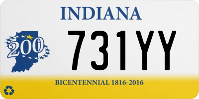 IN license plate 731YY