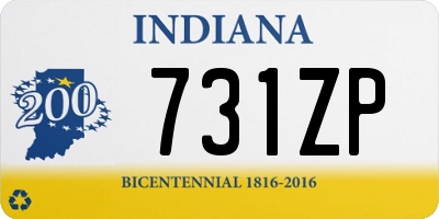 IN license plate 731ZP