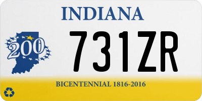 IN license plate 731ZR