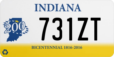 IN license plate 731ZT