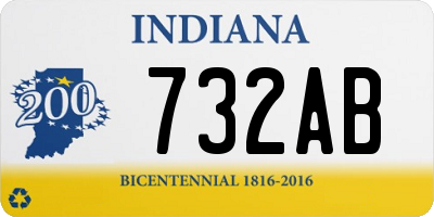 IN license plate 732AB