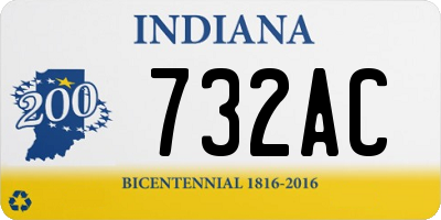 IN license plate 732AC