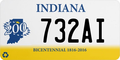 IN license plate 732AI