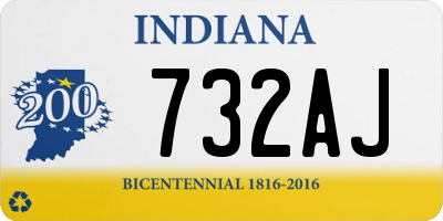 IN license plate 732AJ