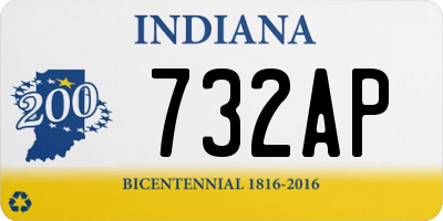 IN license plate 732AP