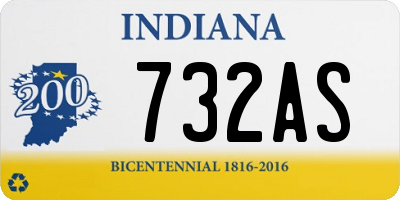 IN license plate 732AS