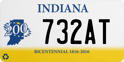 IN license plate 732AT