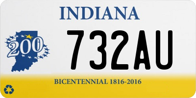 IN license plate 732AU