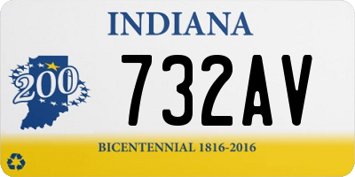 IN license plate 732AV