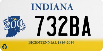 IN license plate 732BA