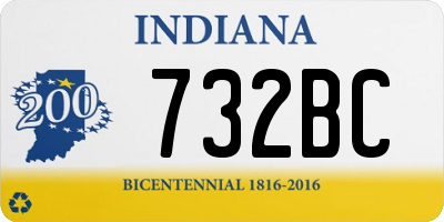 IN license plate 732BC