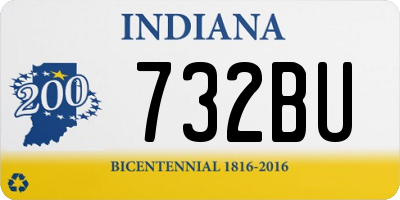 IN license plate 732BU