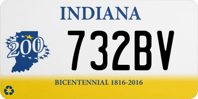 IN license plate 732BV