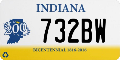 IN license plate 732BW