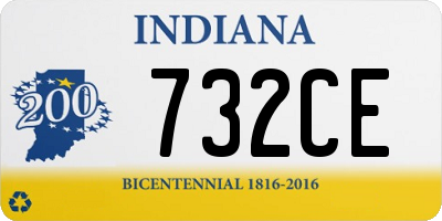 IN license plate 732CE