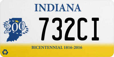 IN license plate 732CI