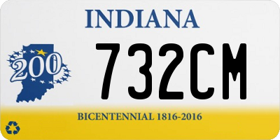 IN license plate 732CM