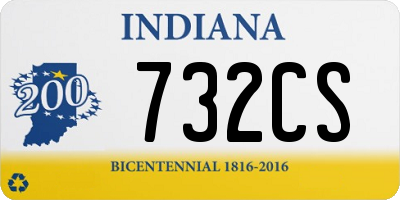 IN license plate 732CS