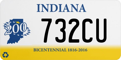 IN license plate 732CU