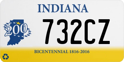 IN license plate 732CZ