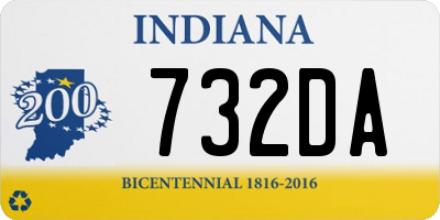 IN license plate 732DA