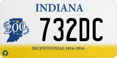 IN license plate 732DC