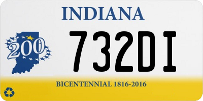 IN license plate 732DI