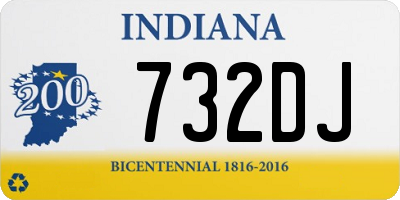 IN license plate 732DJ