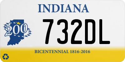 IN license plate 732DL