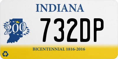 IN license plate 732DP